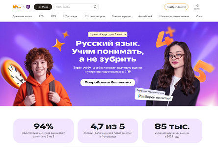 Курс «Годовой курс по русскому — 7 класс»