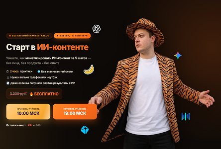 Курс «Автовебинар "Старт в ИИ-контенте"»