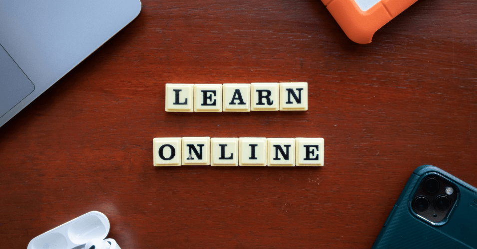 Надпись из кубиков Learn Online