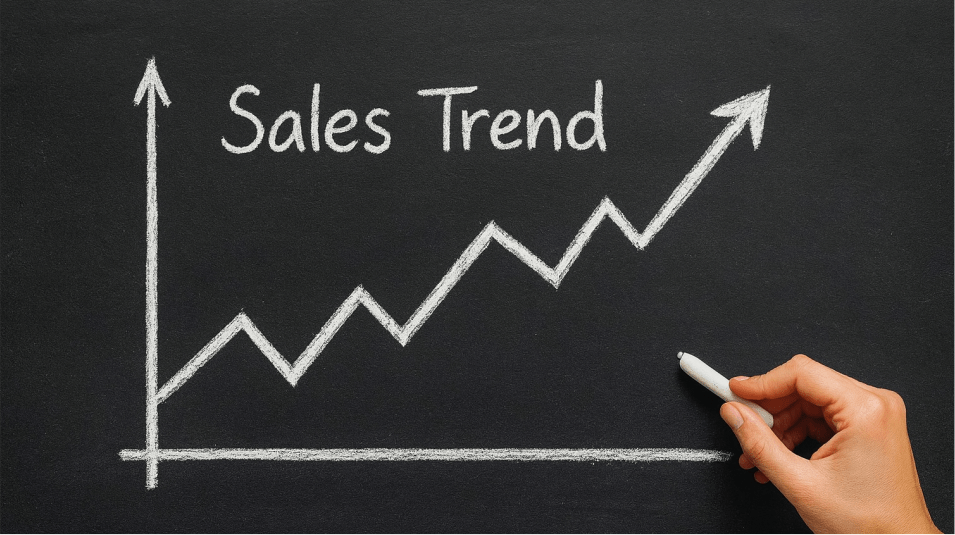 Надпись Sales Trend