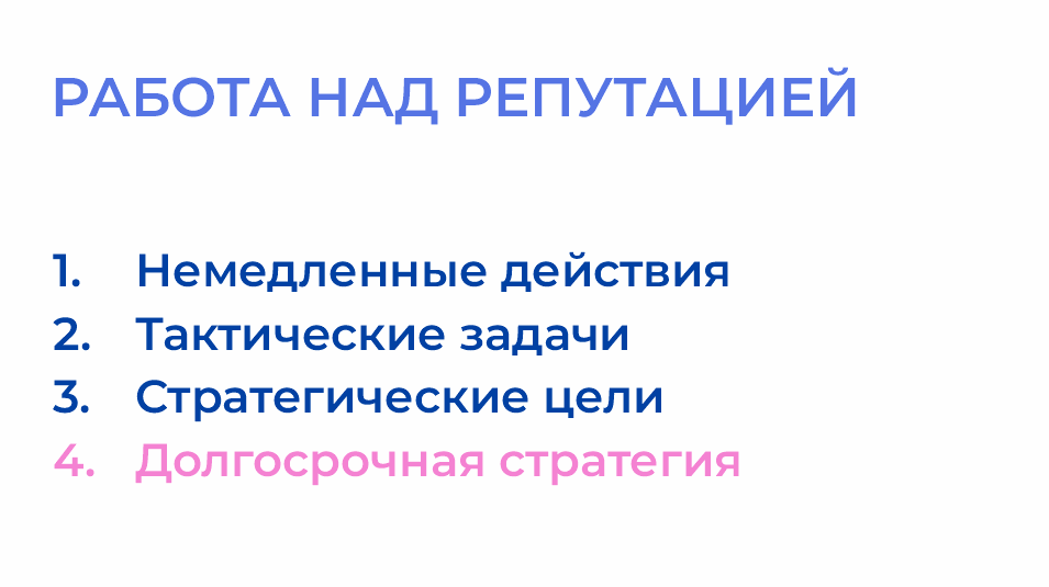 Работа над репутацией