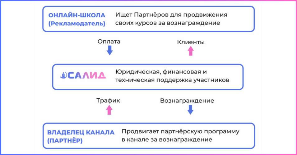 Схема взаимодействий в САЛИД