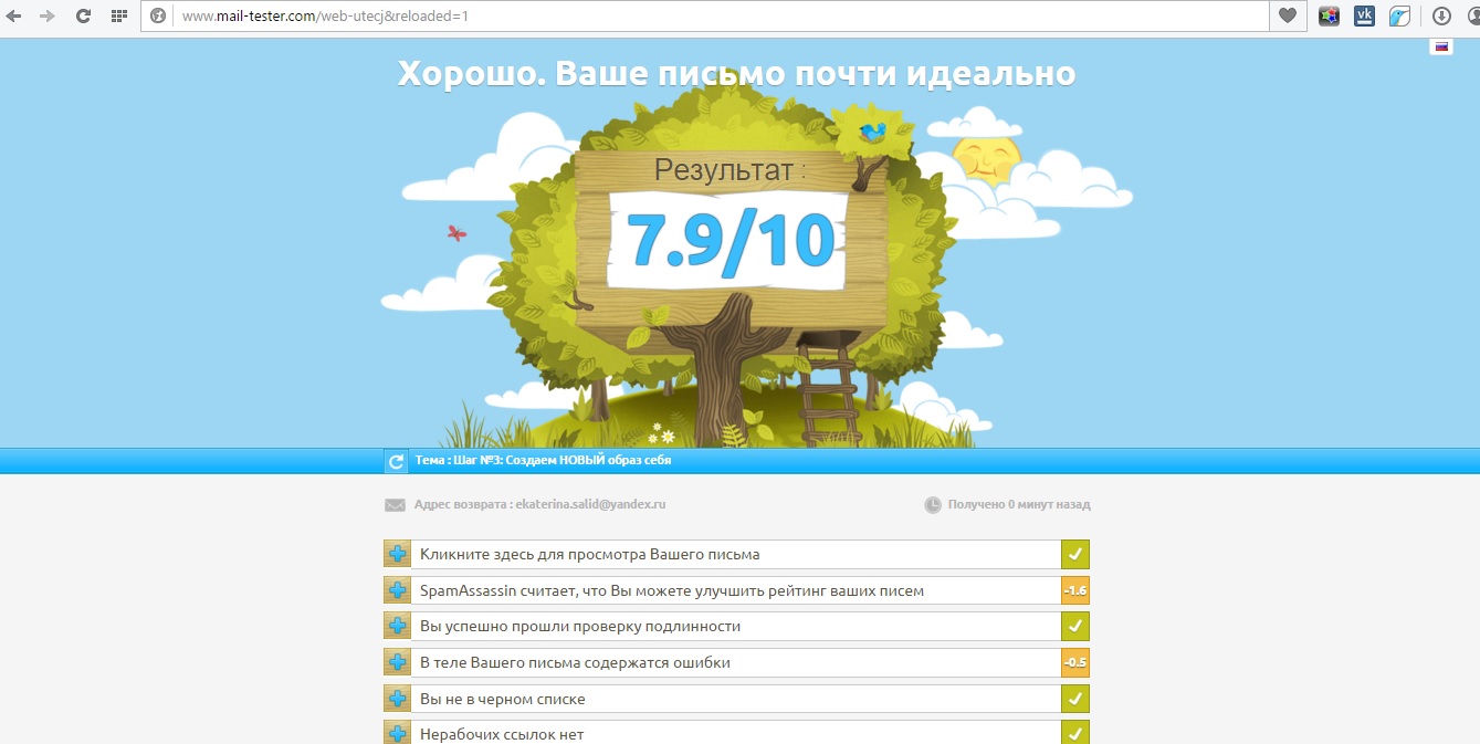 ПРИЧИНЫ ПОПАДАНИЯ ПИСЕМ В СПАМ